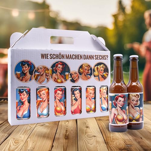 Männerhandtasche -Bier macht schön- mit 6 x Pils 0,33 l, 4,8% vol., inkl. Mehrwegpfand von Senvianda