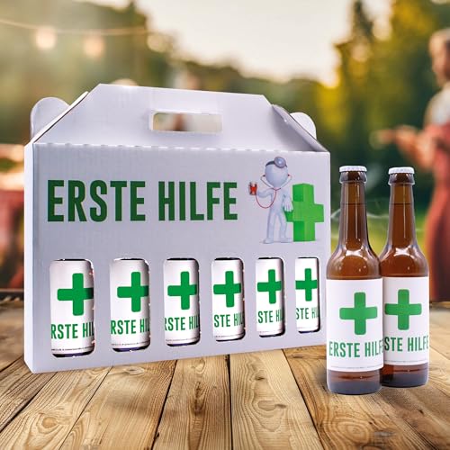 Männerhandtasche -Erste Hilfe - mit 6 x Pils 0,33 l, 4,8% vol., inkl. Mehrwegpfand von Senvianda