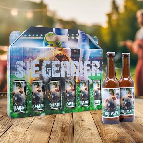 Männerhandtasche Siegerbier mit 6 x Pils 0,33 l, 4,8% vol., inkl. Mehrwegpfand von Senvianda