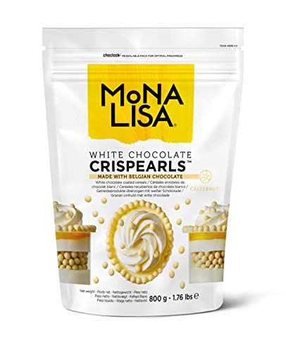 Mona Lisa Crispearls von Callebaut (weiße Schokoladen-Müslischugeln, 800 g Beutel) von Sephra