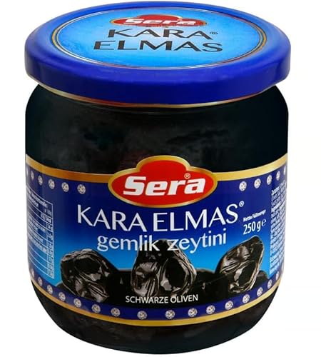 Sera Black Oliven Schwarz Diamond Gemlik Glas 250Gr von Sera