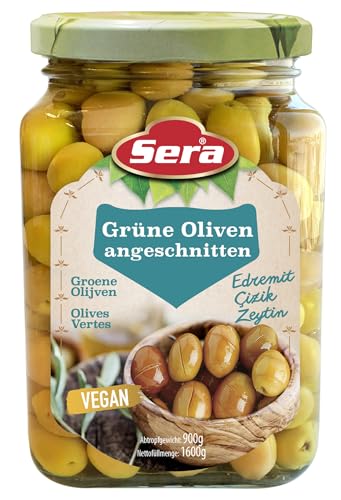 Sera Grüne Oliven angeschnitten 1600ml von Sera