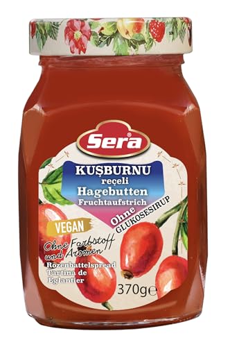 Sera Konfitüre Fruchtaufstriche | Extra-Frucht Alles Organisch | Gluten Frei | Für Vegetarier und Veganer geeignet | 45% Frucht Magic Garden Fruit (370 Gr, Hagebutten- Konfitüre) von Sera