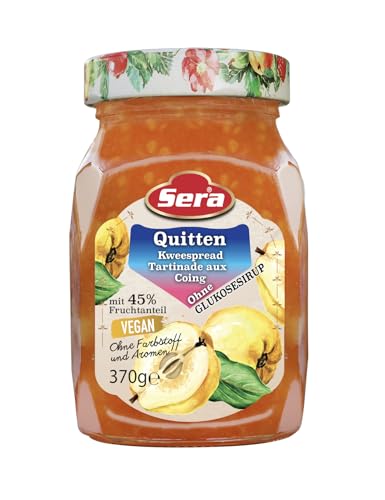 Sera Konfitüre Fruchtaufstriche | Extra-Frucht Alles Organisch | Gluten Frei | Für Vegetarier und Veganer geeignet | 45% Frucht Magic Garden Fruit (370 Gr, Quitten- Konfitüre) von Sera