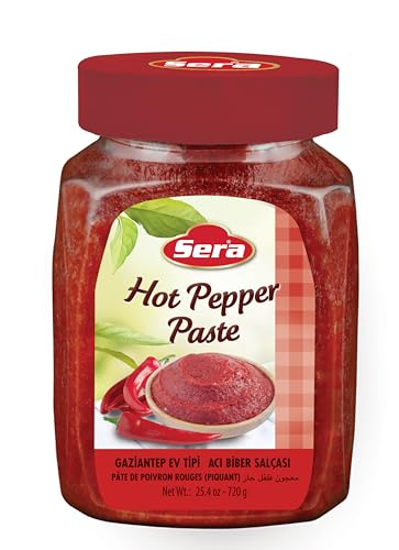 Sera Paprikamark, Türkisch Hot Pepper Paste, Aci Biber Salcasi, Scharfe Soße, Paprika Paste, Paprikamark Türkisch, Hot Sauce, Salca, 720 Gramm von Sera