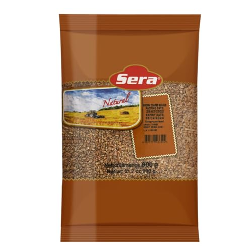 Sera Weizengrütze dunkel grob aus Buchweizen 900Gr, Bulgur, Sera, Türkische Bulgur, Bulgurweizen, Natürliche Türkische Reis Bulgurweizen von Sera