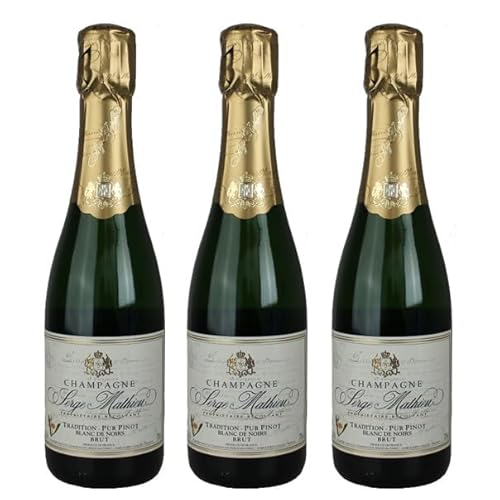 3x 0,375l - Serge Mathieu - Tradition Brut - HALBE - Champagne A.O.P. - Frankreich - Champagner brut von Serge Mathieu