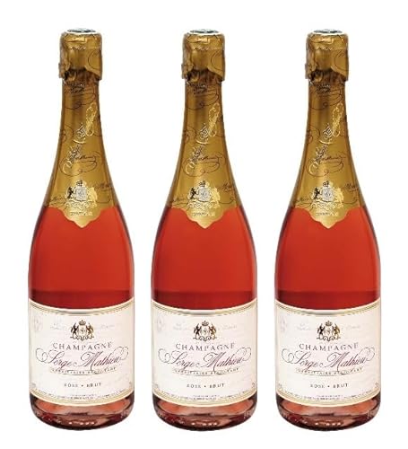 3x 0,75l - Serge Mathieu - Rosé Brut - Champagne A.O.P. - Frankreich - Rosé-Champagner brut von Serge Mathieu