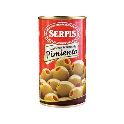 Serpis - Gefüllte Paprika-Oliven - Glutenfrei - Ideal für Tapas - 350 Gramm von Serpis