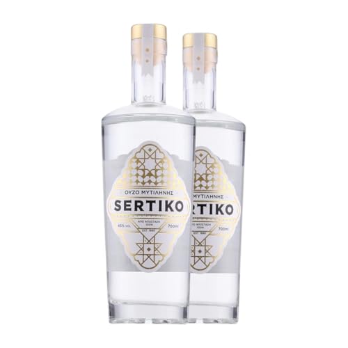 Anislikör Sertiko. Ouzo 70 cl (Karton mit 2 Flaschen von 70 cl) von Sertiko