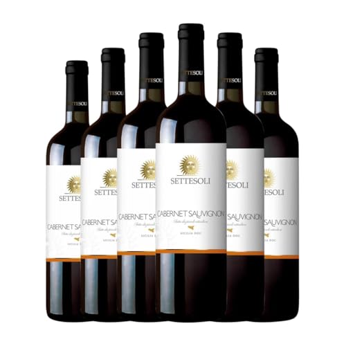 Settesoli Cabernet Sauvignon Sicilia 75 cl Rotwein (Karton mit 6 Flaschen von 75 cl) von Settesoli