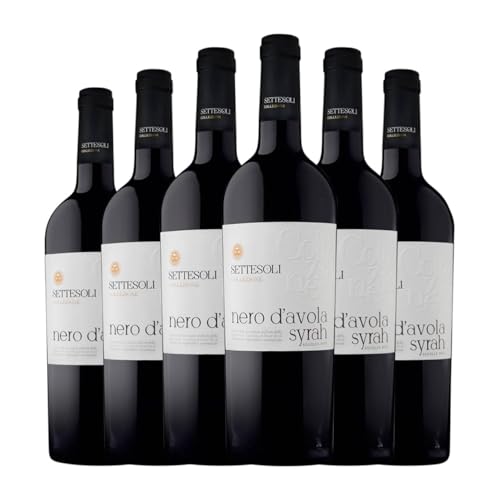 Settesoli Nero d'Avola Syrah Sicilia 75 cl Rotwein (Karton mit 6 Flaschen von 75 cl) von Settesoli