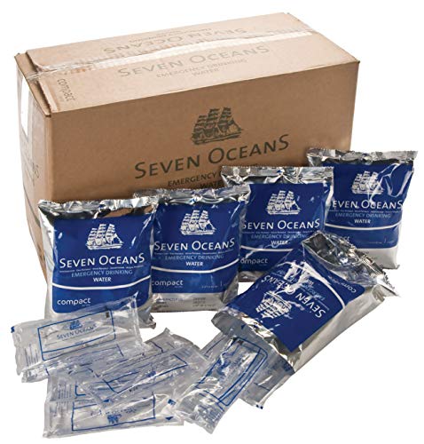 Trinkwasser Konserven - Seven Oceans Wasser Notwasser Notration Krisenvorsorge - 15 Liter mit Schutzverpackung | Wichtigste Vorsorge Wasser | Emergency Water von Seven Oceans Wasser