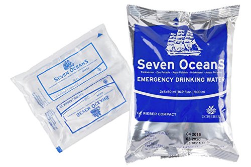 Seven Oceans Nahezu unzerstörbare Trinkwasserkonserve im super Surivalpack - (3 x 500ml) von Seven Oceans