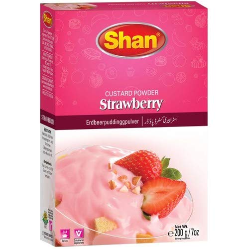 SHAN Vanillepuddingpulver, Erdbeere, 200 g von Shan