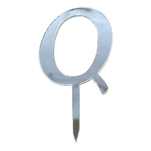 Cake Topper Buchstabe - Q - SILBER - Acryl - Shantys von Shantys Patisserie & Dessert