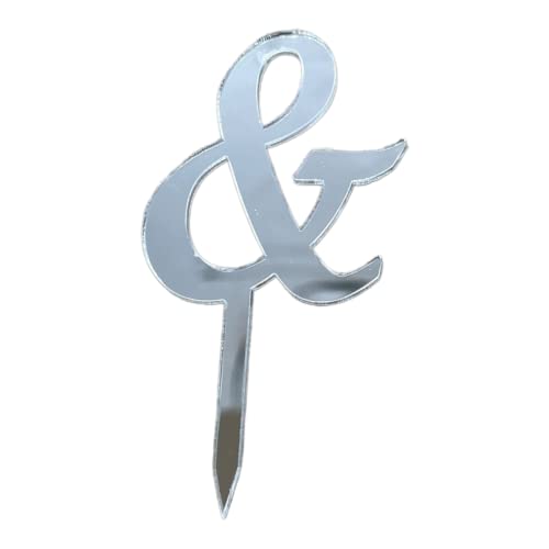 Cake Topper Buchstabe - & - SILBER - Acryl - Shantys von Shantys Patisserie & Dessert