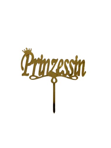 Cake Topper S - Prinzessin - GOLD - Acryl - Shantys von Shantys Patisserie & Dessert