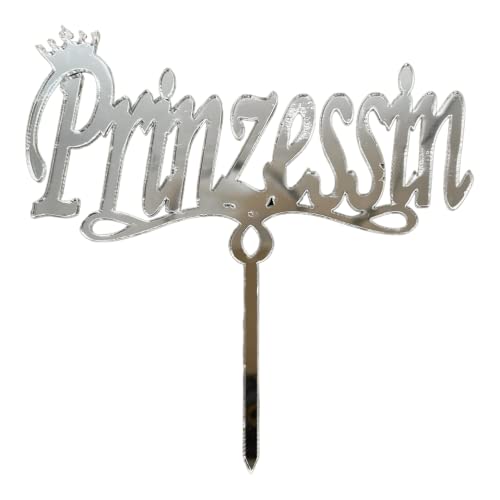 Cake Topper S - Prinzessin - SILVER - Acryl - Shantys von Shantys Patisserie & Dessert