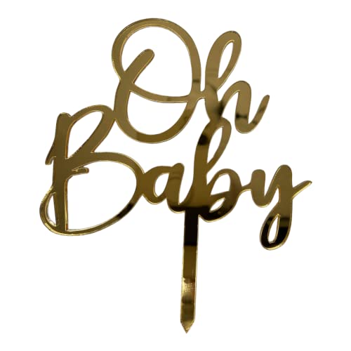 Cake Topper XXL - Oh Baby - GOLD - Acryl - Shantys von Shantys Patisserie & Dessert