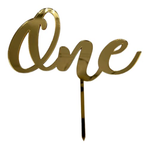 Cake Topper XXL - One - GOLD - Acryl - Shantys von Shantys Patisserie & Dessert