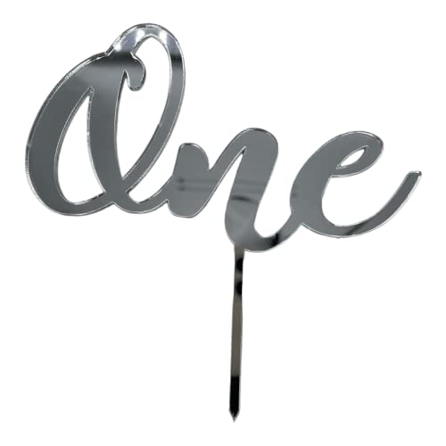 Cake Topper XXL - One - SILBER - Acryl - Shantys von Shantys Patisserie & Dessert