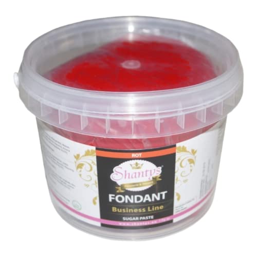 Shantys Fondant Business Line - ROT - 1 Kg - Zuckerteig Zuckermasse - SHANTYS von Shantys Patisserie & Dessert