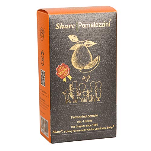 Share Pomelozzini ® - fermentierte Pomelo (Pampelmuse) 4 Stück, Original fermentierte natürlich gewachsene Pampelmuse | Fermentation mind. 30 Monate, Wohlfühlsnack von Share