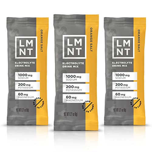 LMNT Keto Electrolyte Powder Packets| Paleo Hydration Powder| No Sugar, No Artificial Ingredients | Orange Salt | 30 Stick Packs von Naweti