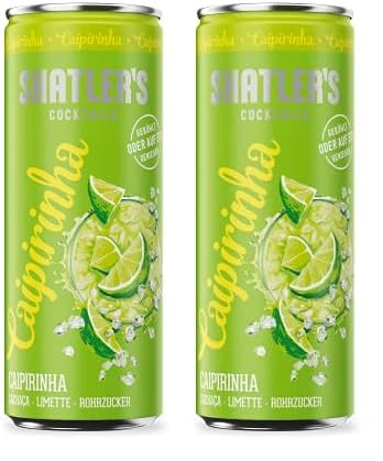 Shatler's Cocktails | Caipirinha | Von brasilianischen Zuckerbauern erfunden | Cachaça, Limette und Rohrzucker | 12 x 250ML | 10,1% (Packung mit 2) von Shatler's