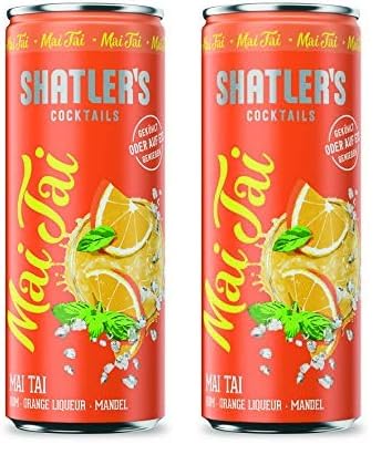 Shatler's Cocktails | Mai Tai | Klassischer Tiki-Drink | Rum, Orange Liqueur und Mandel | 12 x 250ML | 10,1% (Packung mit 2) von Shatler's