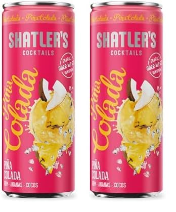 Shatler's Cocktails | Piña Colada | Rum, Ananas und Cocos | 12 x 250ML | 10,1% (Packung mit 2) von Shatler's