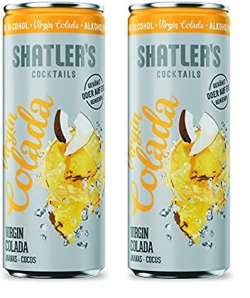 Shatler's Cocktails | Virgin Colada | Alkoholfrei | Ananas und Cocos | 12 x 250ML (Packung mit 2) von Shatler's