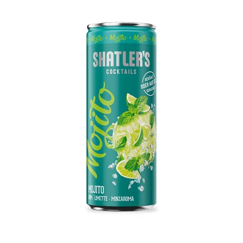 Shatler's Cocktails | Mojito | Sommerlicher Genuss | Rum, Limette und Minzaroma | 12 x 250ML | 10,1% von Shatler's