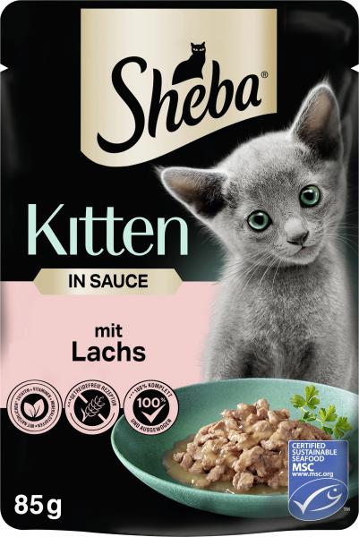 Sheba Kitten in Sauce mit Lachs von Sheba