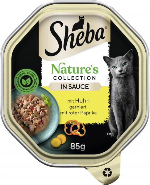 Sheba Nature's Collection in Sauce mit Huhn garniert mit roter Paprika von Sheba