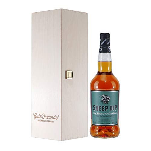 Sheep Dip Islay Blended Malt Scotch Whisky mit Geschenk-Holzkiste von Sheep Dip