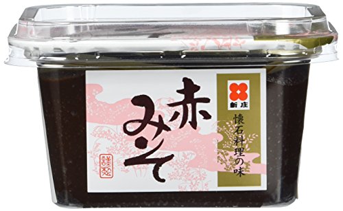 Shinjyo Aka Miso – dunkle Miso-Suppenpaste aus Japan – Ideal zum Kochen von Misosuppe oder zum Würzen von Marinaden und Glasuren für Fleischgerichte – 1 x 300 g von Shinjyo Miso