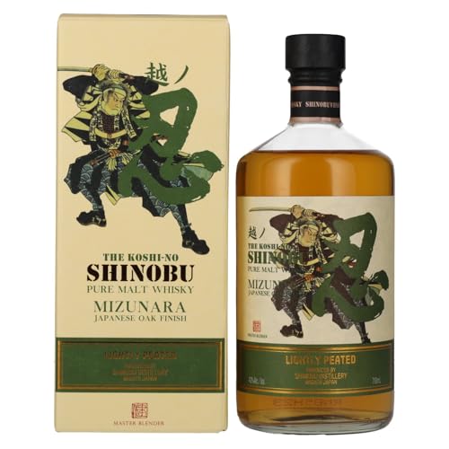 The Koshi-No Shinobu Pure Malt Whisky Lightly Peated Mizunara Oak Finish 43% Vol. 0,7l in Geschenkbox von Shinobu