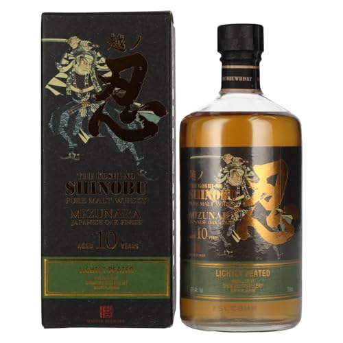 The Koshi-No The Shinobu Pure Malt 10 Years Old Lightly Peated Mizunara Oak Finish 43% Vol. 0,7l in Geschenkbox von Shinobu