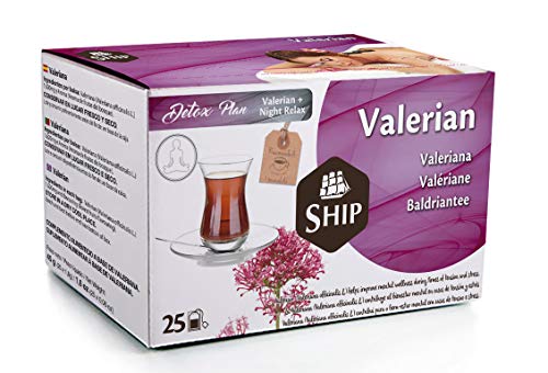 Ship - Baldrian Infusion - Box von 25 Einheiten - Muskelentspannende Wirkung, lindert Menstruationsbeschwerden und trägt zum geistigen Wohlbefinden - Infusionen und Tees von Ship