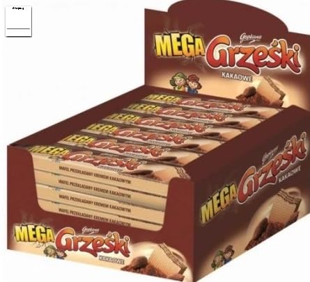 32 Stück Wafel Mega Grześki mit Kakaocremefüllung, 34 g von Shipsy