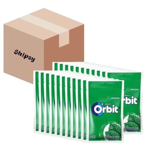 Kaugummi Bag Orbit Spearmint 29g/22 Carton Shipsy Box von Shipsy