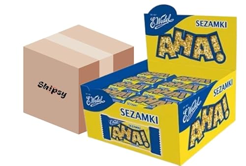 Wedel Sezamki AHA– 40 sesamriegel 1,088 kg, Sesame Crisp Bar Set, Honey Bar, Knusprige Süßigkeit aus hochwertigen Zutaten, Vielfältiger Geschmack, Nährstoffreich von Shipsy