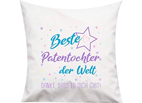 ShirtInStyle, Geschenkset, Kissen beste Patentochter der Welt, danke das es dich gibt! Farbe weiß von ShirtInStyle