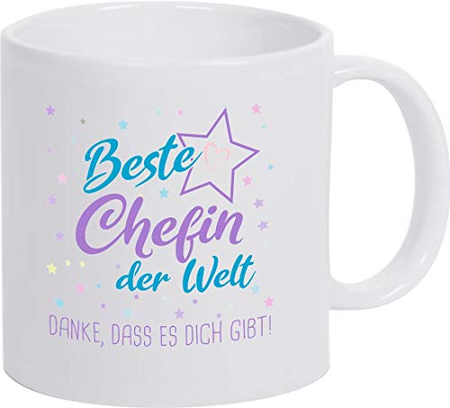 ShirtInStyle, Geschenkset, Tasse beste Chefin der Welt, danke das es dich gibt! Farbe weiß von ShirtInStyle