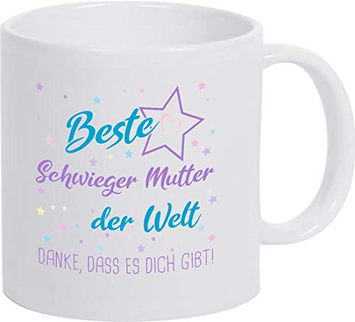 ShirtInStyle, Geschenkset, Tasse beste Schwieger Mutter der Welt, danke das es dich gibt! Farbe weiß von ShirtInStyle