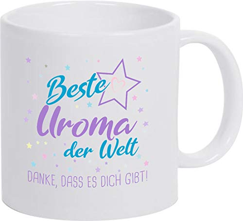 ShirtInStyle, Geschenkset, Tasse beste Uroma der Welt, danke das es dich gibt! Farbe weiß von ShirtInStyle