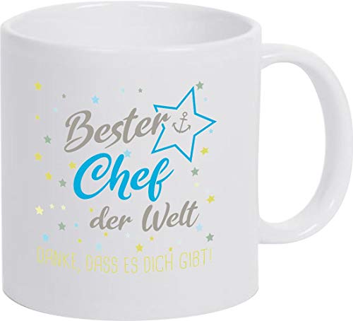 ShirtInStyle, Geschenkset, Tasse bester Chef der Welt, danke das es dich gibt! Farbe weiß von ShirtInStyle