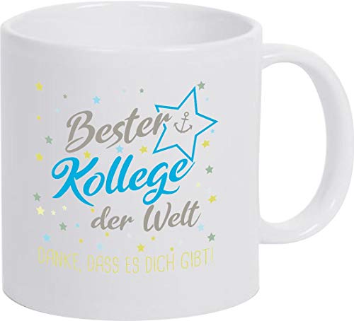 ShirtInStyle, Geschenkset, Tasse bester Kollege der Welt, danke das es dich gibt! Farbe weiß von ShirtInStyle